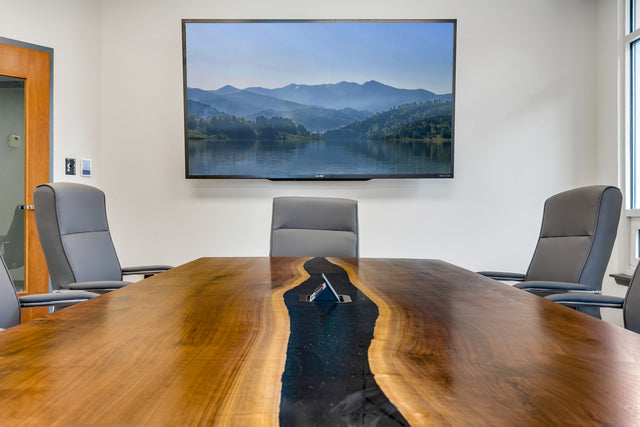 Black Walnut Live Edge River Epoxy Dining Table