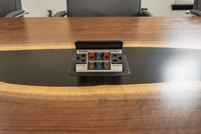 Black Walnut Live Edge River Epoxy Dining Table