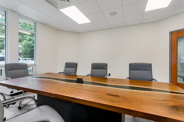 Black Walnut Live Edge River Epoxy Dining Table