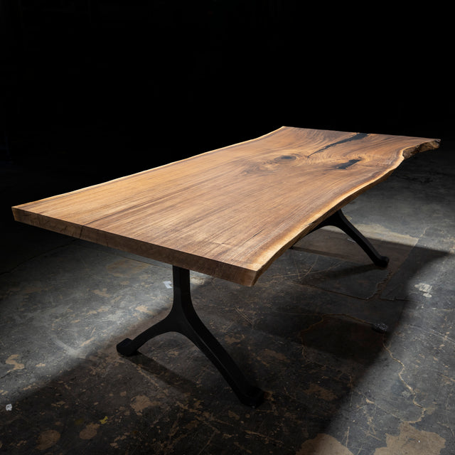 Live Edge Single Slab Black Walnut Dining Table