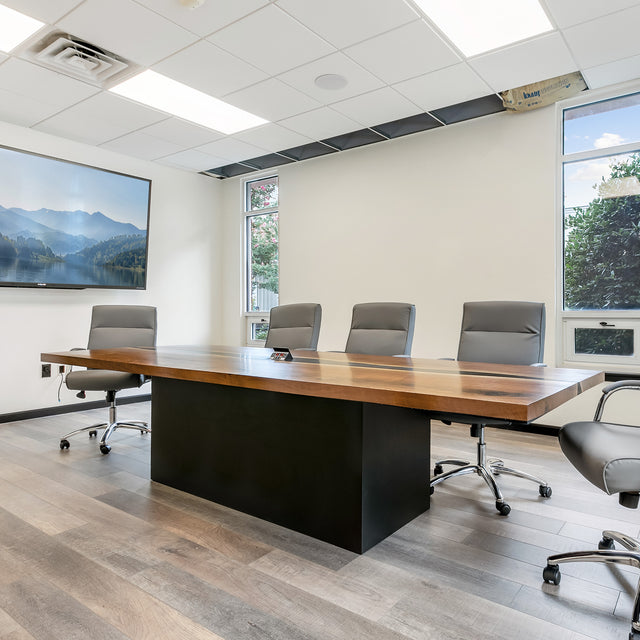 Black Walnut Live Edge River Epoxy Dining Table