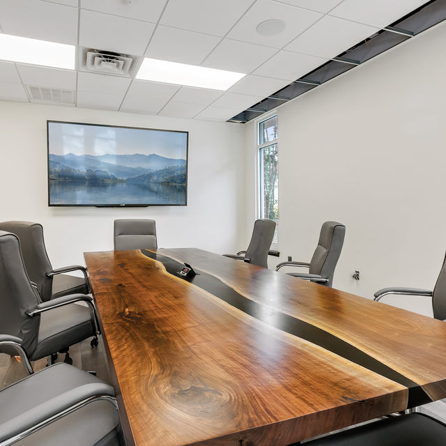 Black Walnut Live Edge River Epoxy Dining Table