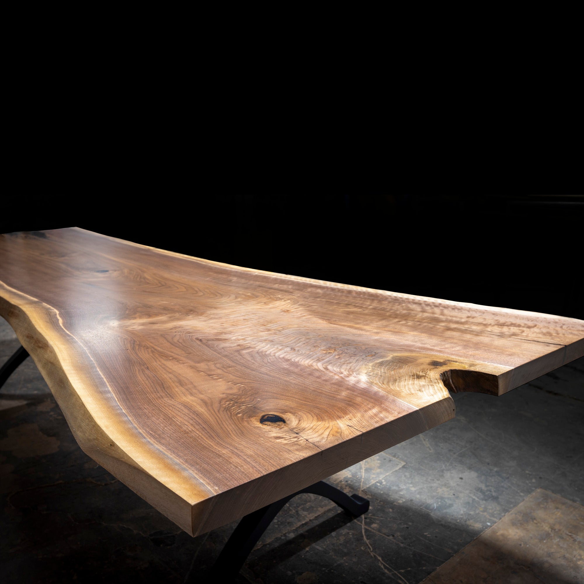 Product image 7: Black Walnut Single Slab Live Edge Dining Table 8