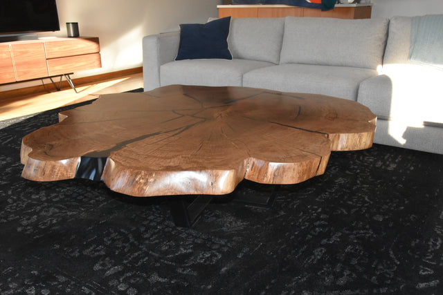 Live Edge White Oak Coffee Table