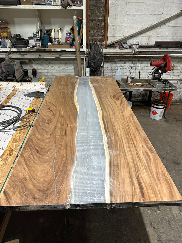 Acacia Live Edge River Epoxy Dining Table