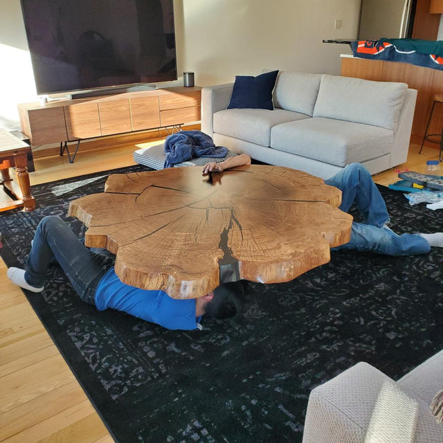 Live Edge White Oak Coffee Table