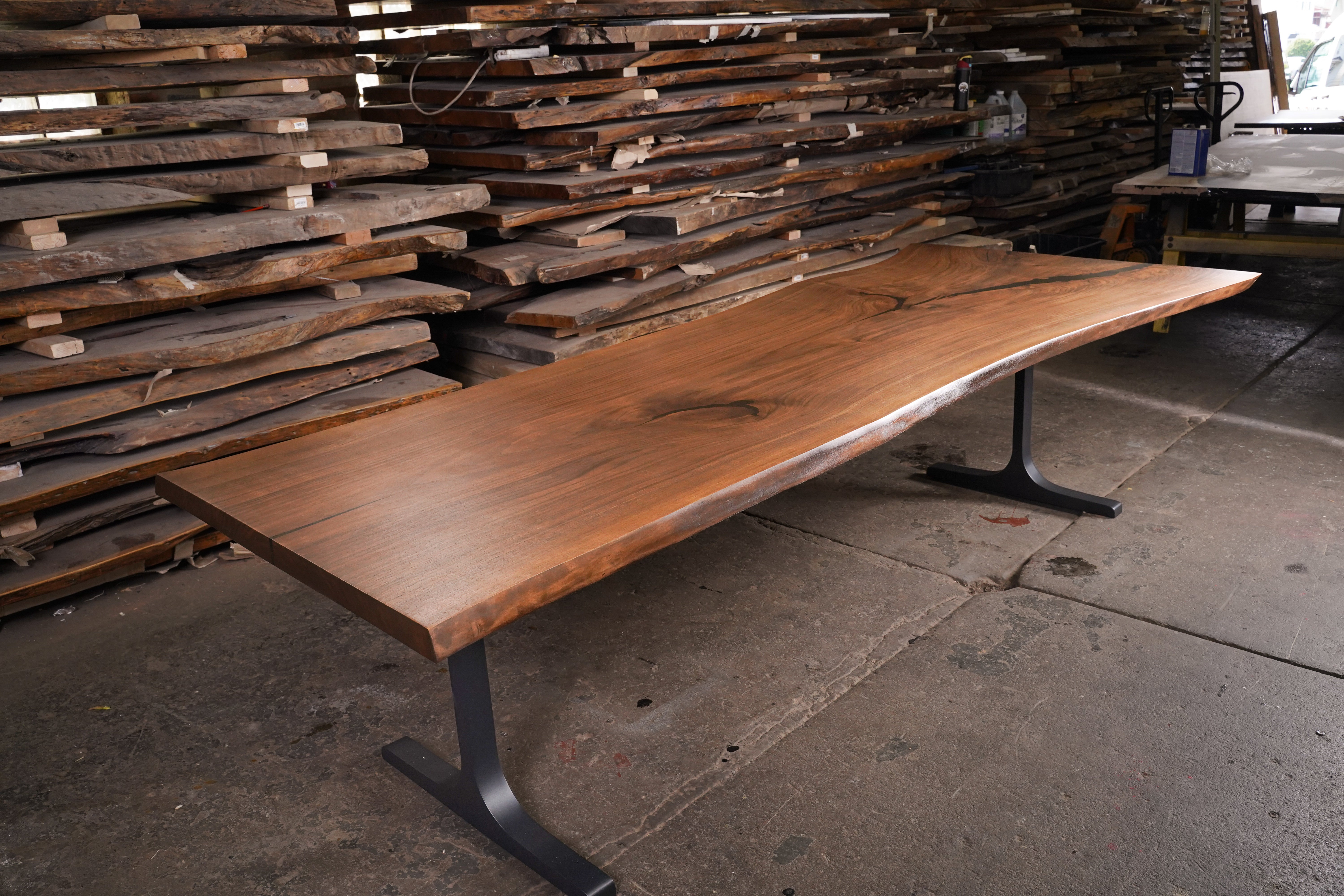 Product image 3: Black Walnut Live Edge Dining Table with a Single Slab Top