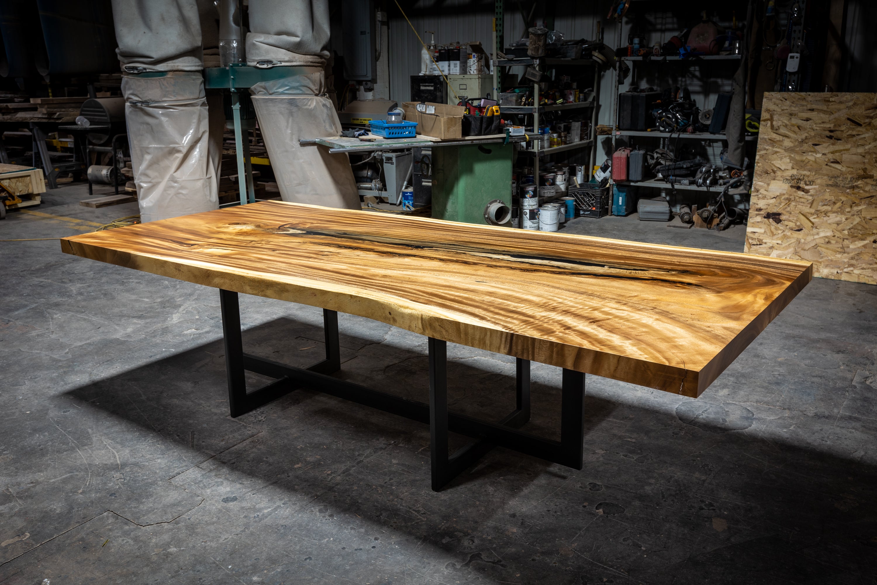 Product image 3: Single Slab Golden Acacia Exotic Live Edge Dining Table