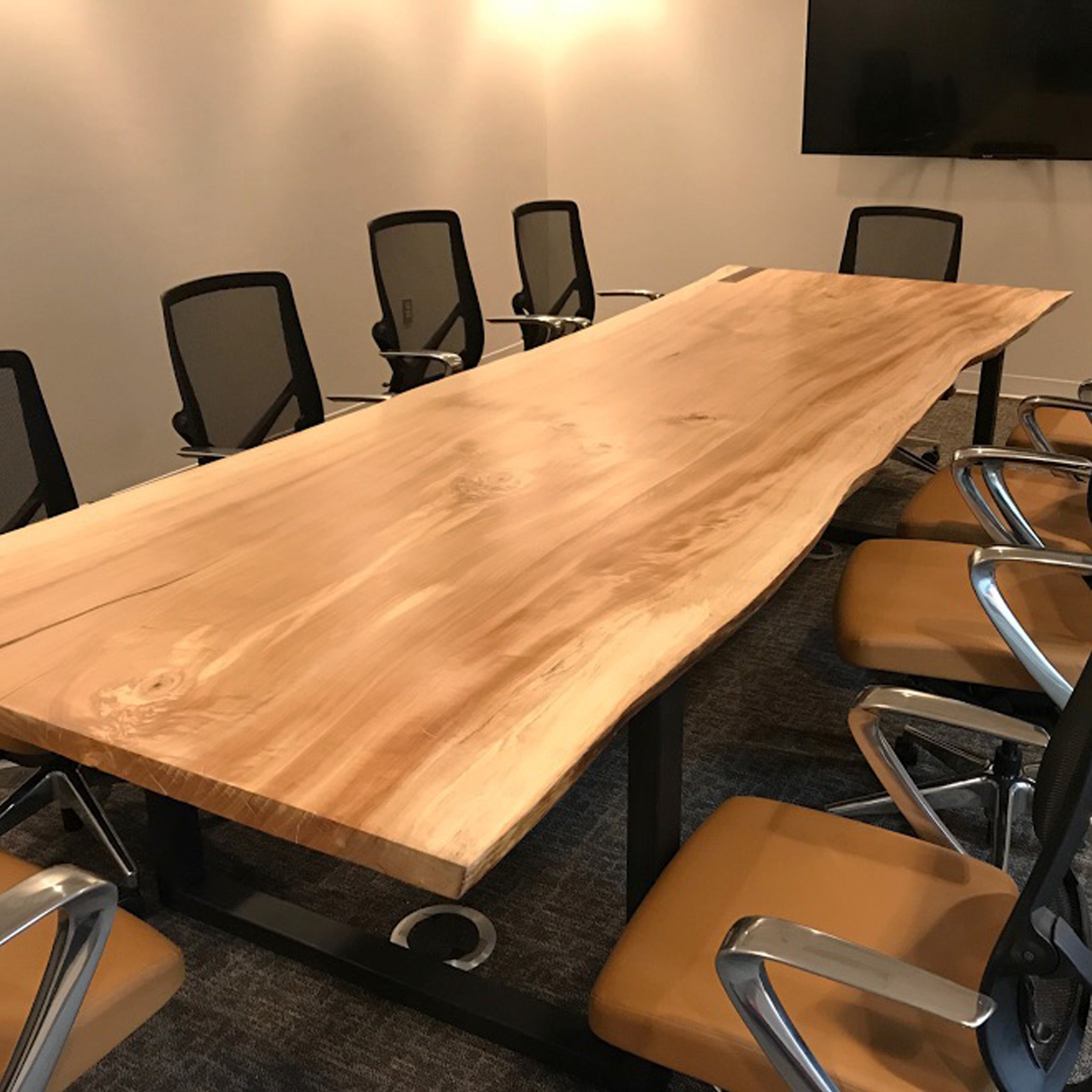 Product image 1: Single Slab Cottonwood Live Edge Table for Conference or Dining Room