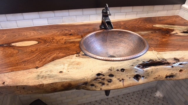 Live Edge Rosewood Bathroom Vanity