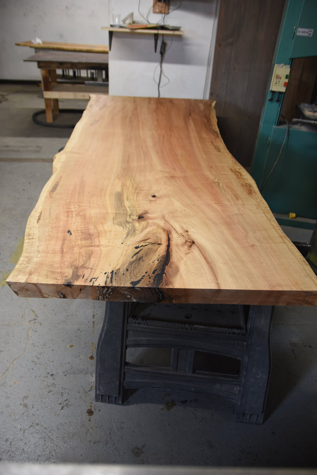 Live Edge Dining Table Maple Resin Filled Chicago Makers Studio