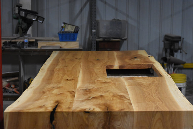 cut out kitchen top of island