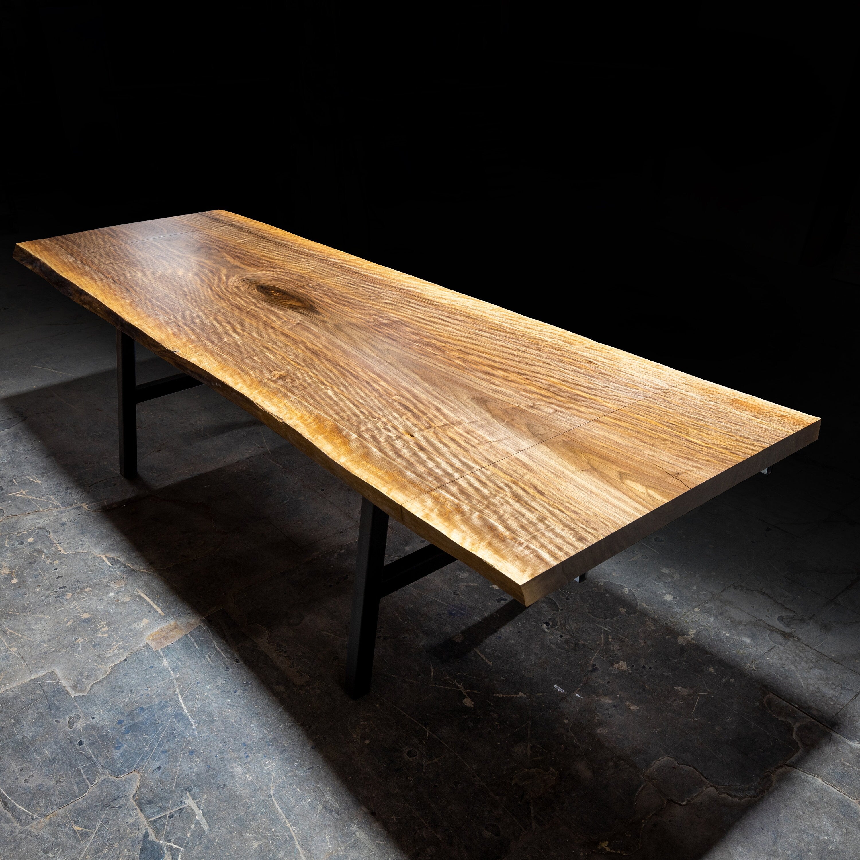 Product image 3: Live Edge Dining Table Walnut with Extendable Leaves