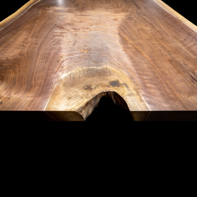 Black Walnut Single Slab Live Edge Dining Table 10