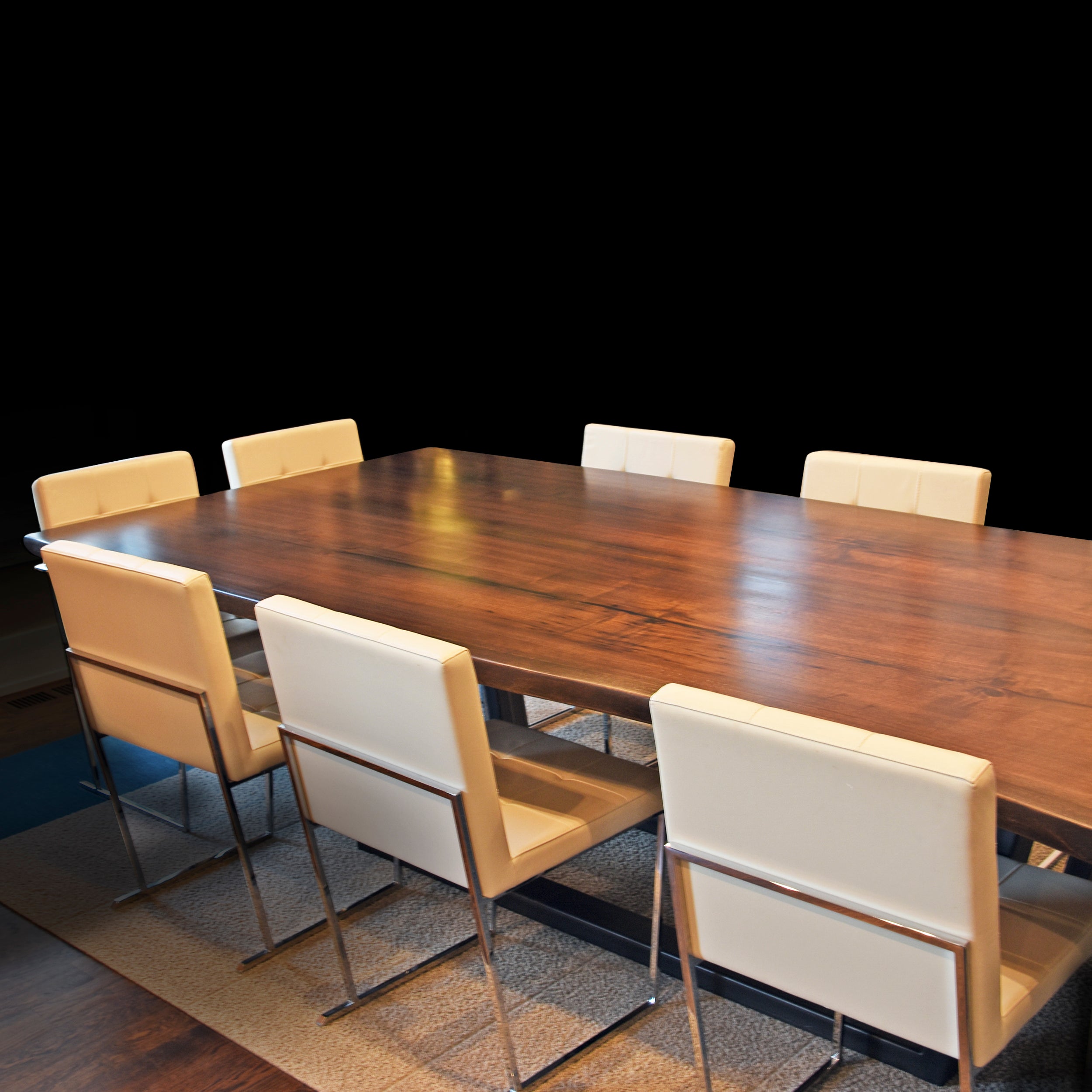 Product image 1: Black Walnut Book Matched Slab Live Edge Dining Table