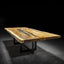 Single Slab Golden Acacia Exotic Live Edge Dining Table