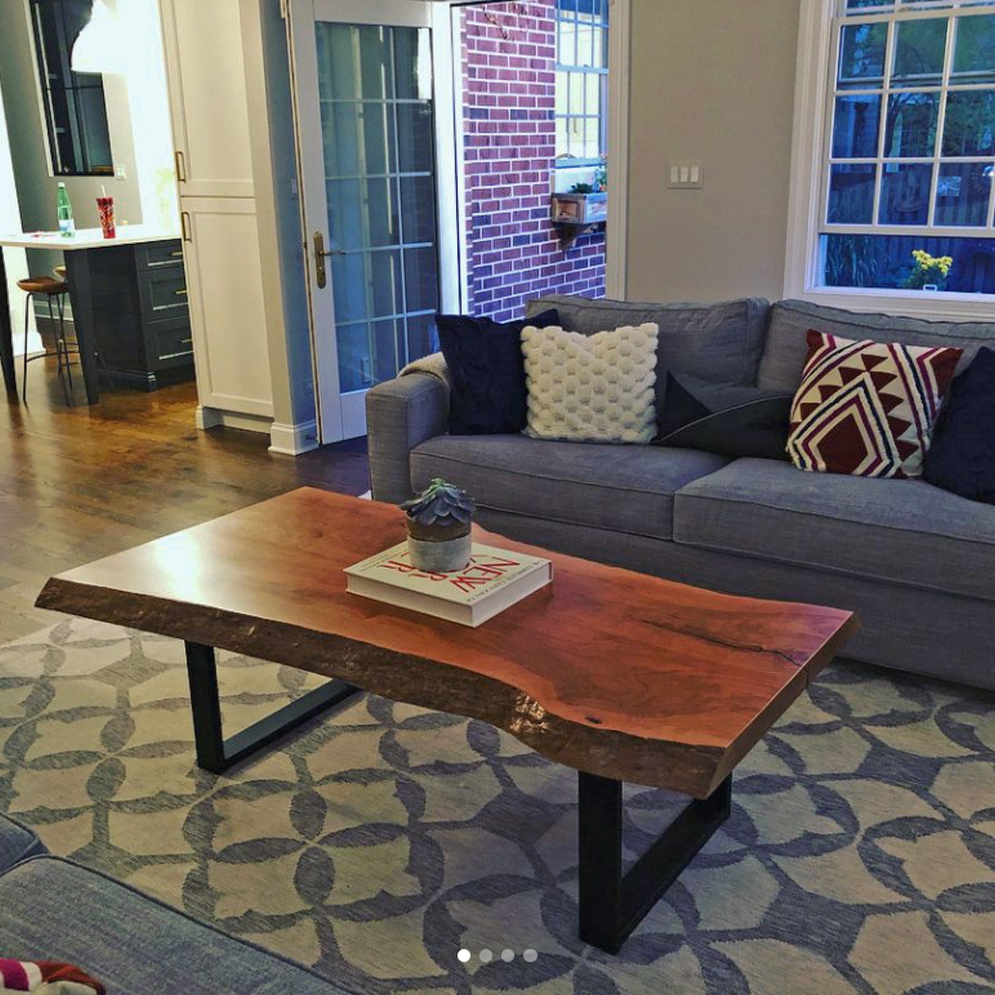 Product image 1: Coffee Table with Live Edge in Walnut