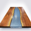 Black Walnut Live Edge River Epoxy Dining Table