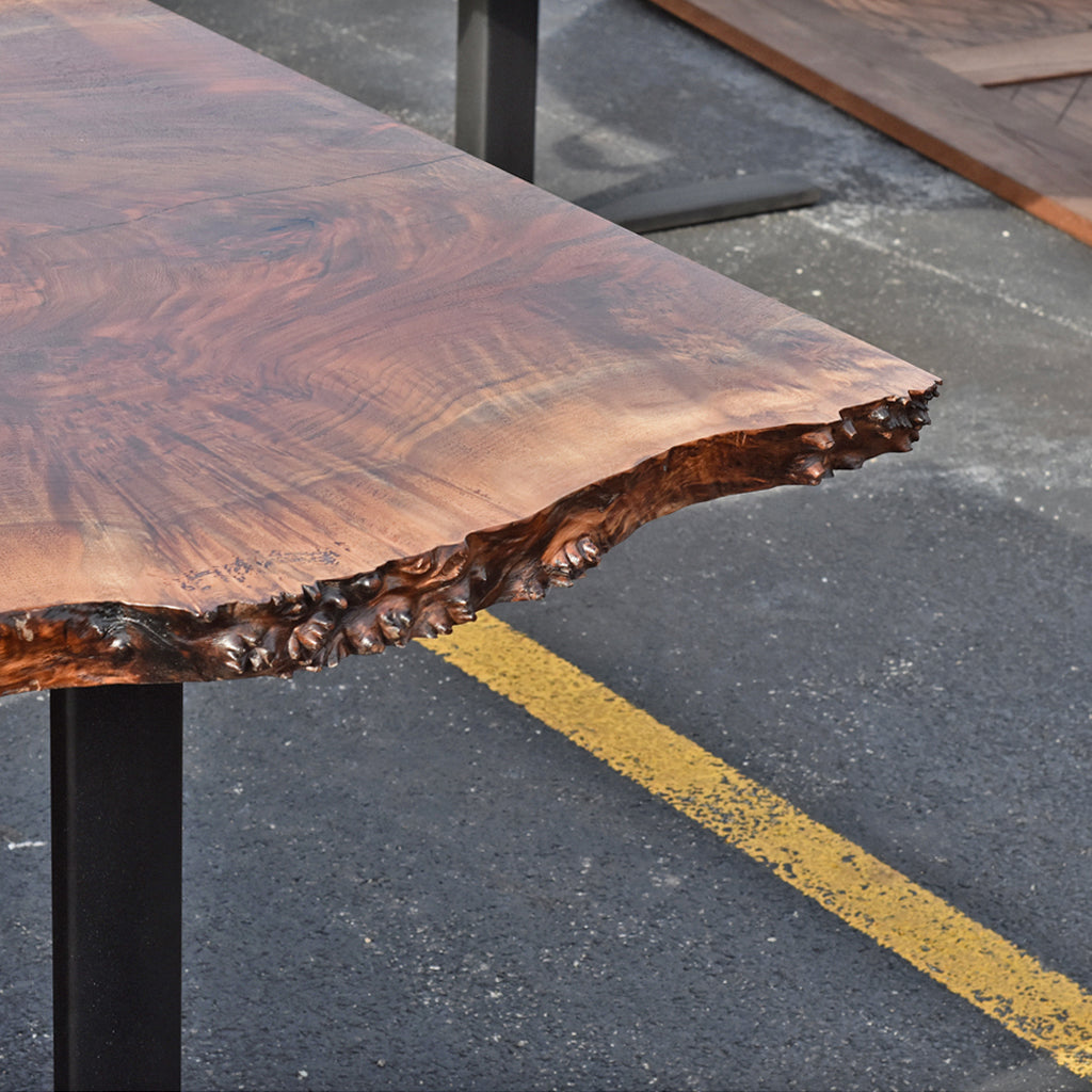 Oregon Walnut Live Edge Dining Table, Dining Table, Custom Kitchen Dining Table, Walnut Slab, Live Edge Table, Walnut Dining Table