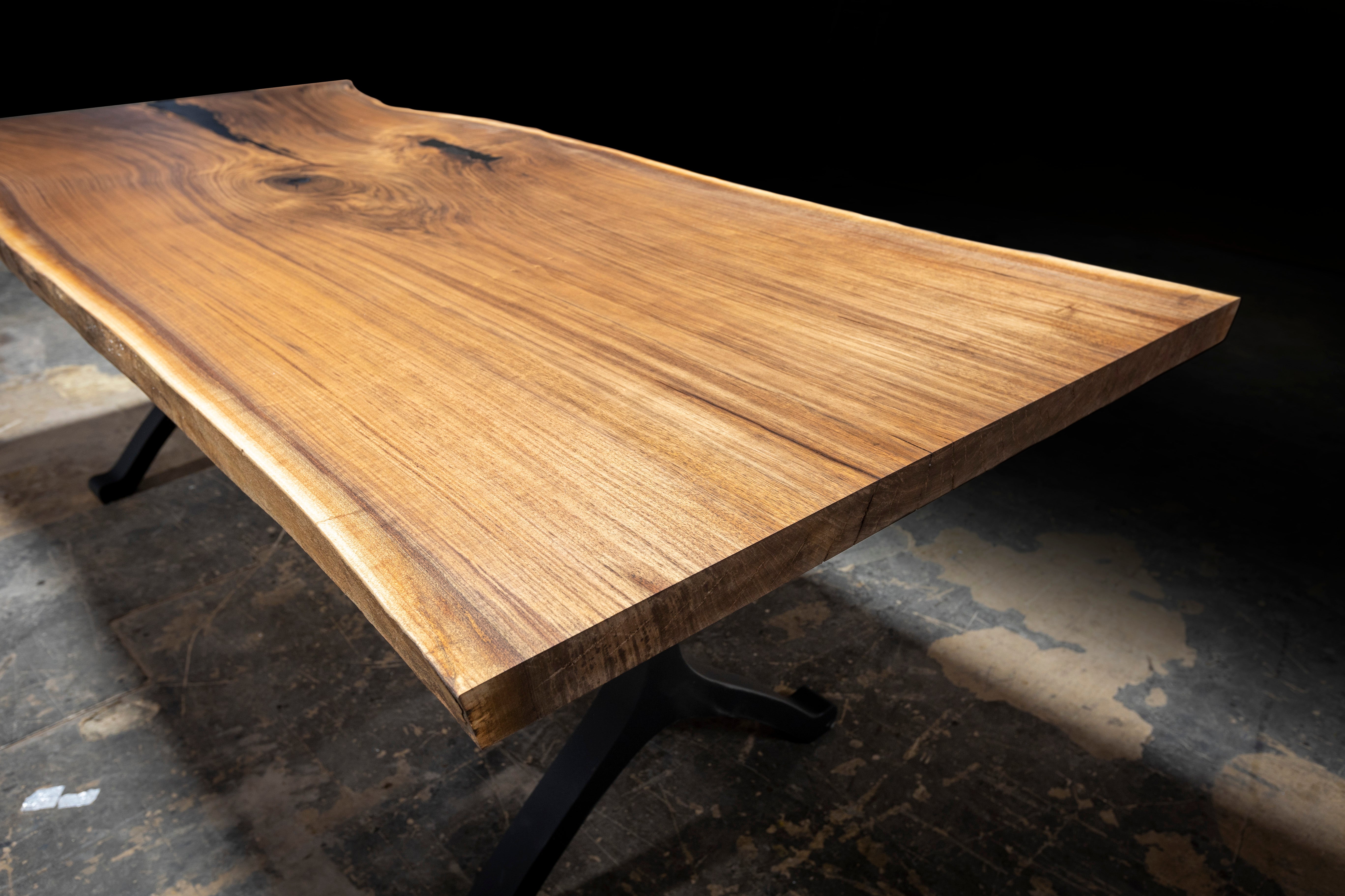 Live Edge Single Slab Black Walnut Dining Table