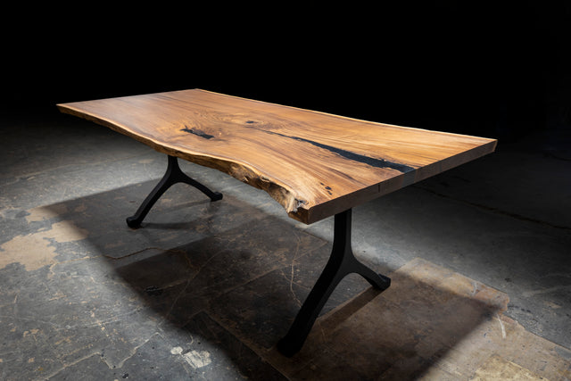 Live Edge Single Slab Black Walnut Dining Table