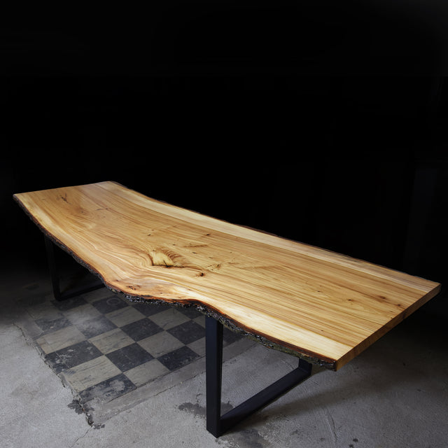 Live Edge Dining Table Elm Single Slab