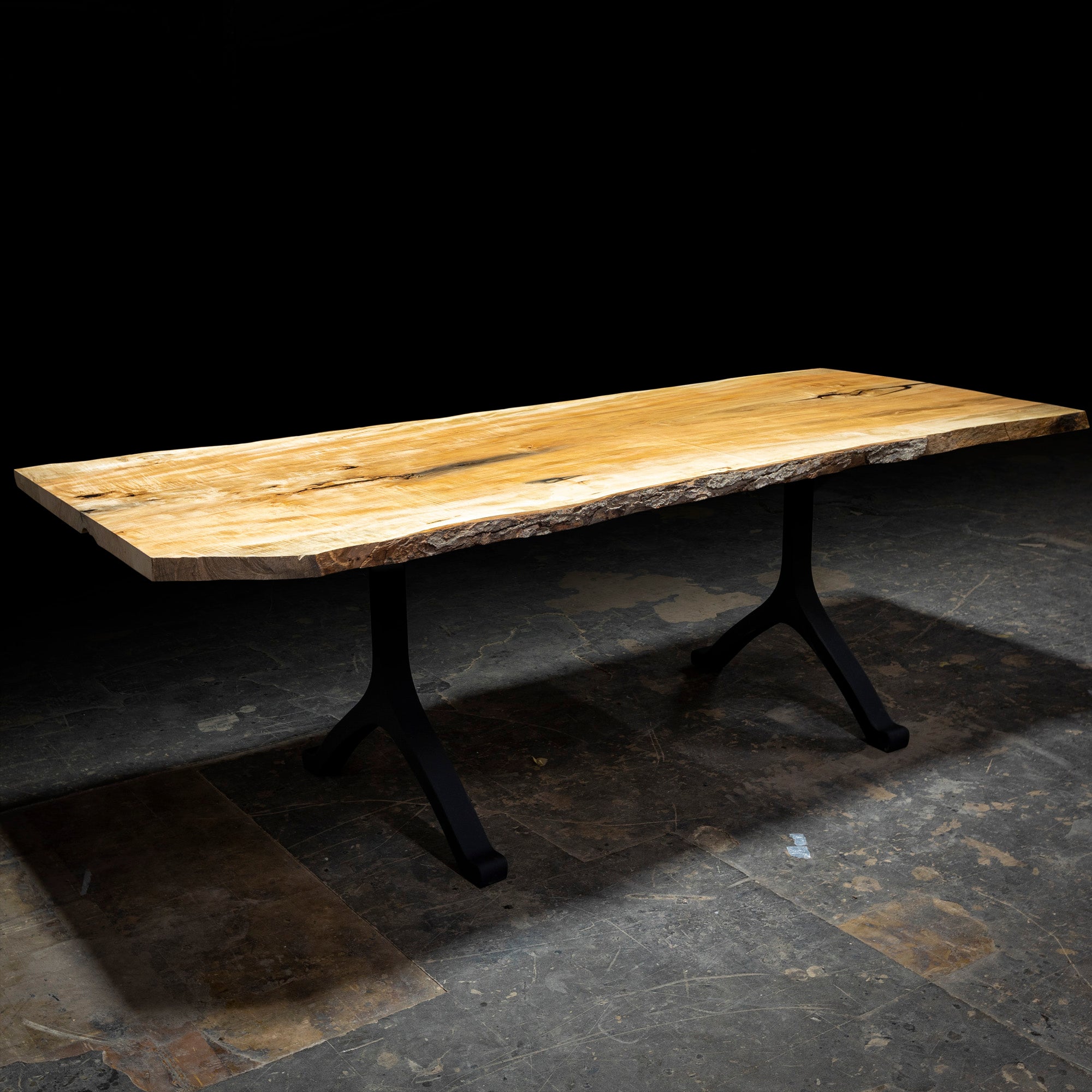 Solid Maple Live Edge Dining Table