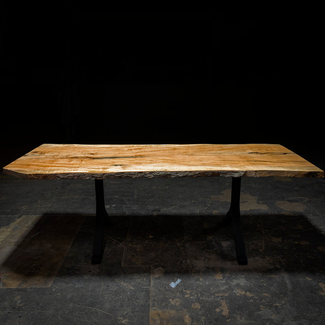 Solid Maple Live Edge Dining Table