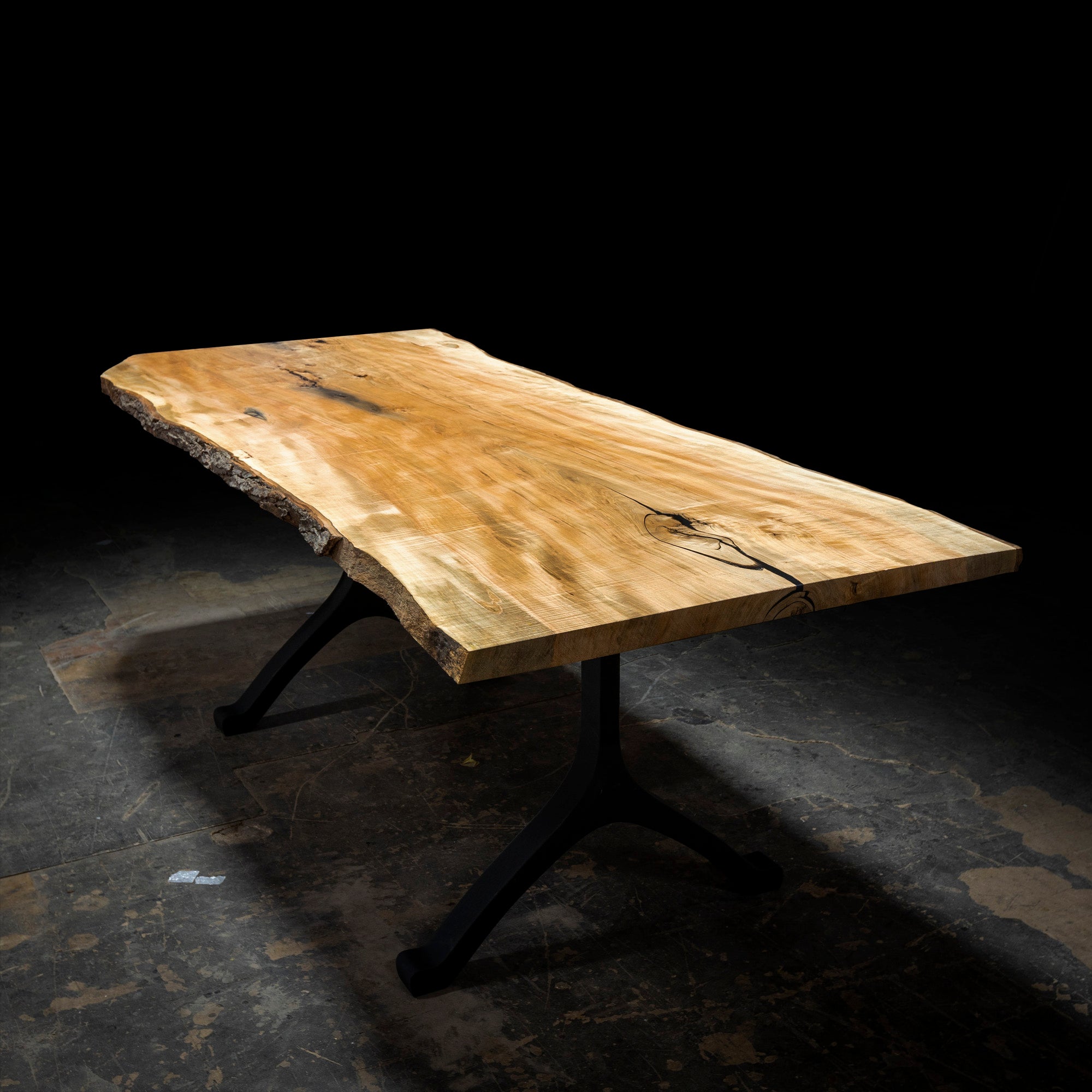 Solid Maple Live Edge Dining Table