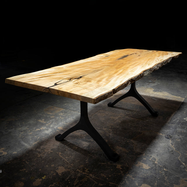 Solid Maple Live Edge Dining Table