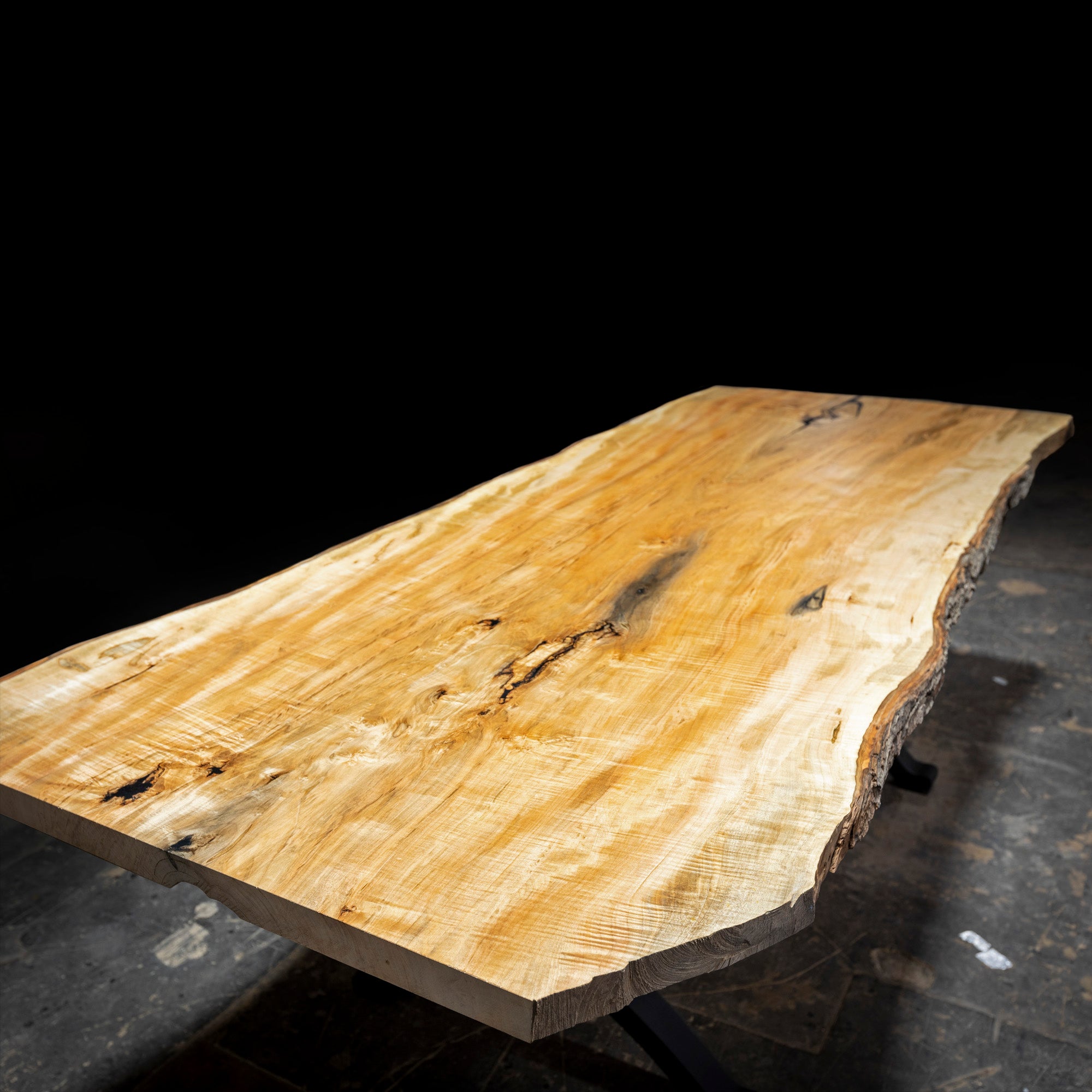 Solid Maple Live Edge Dining Table