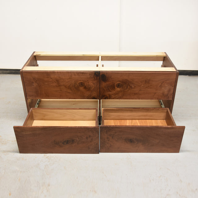 Custom Made Black Walnut Floating Bathroom Vanity