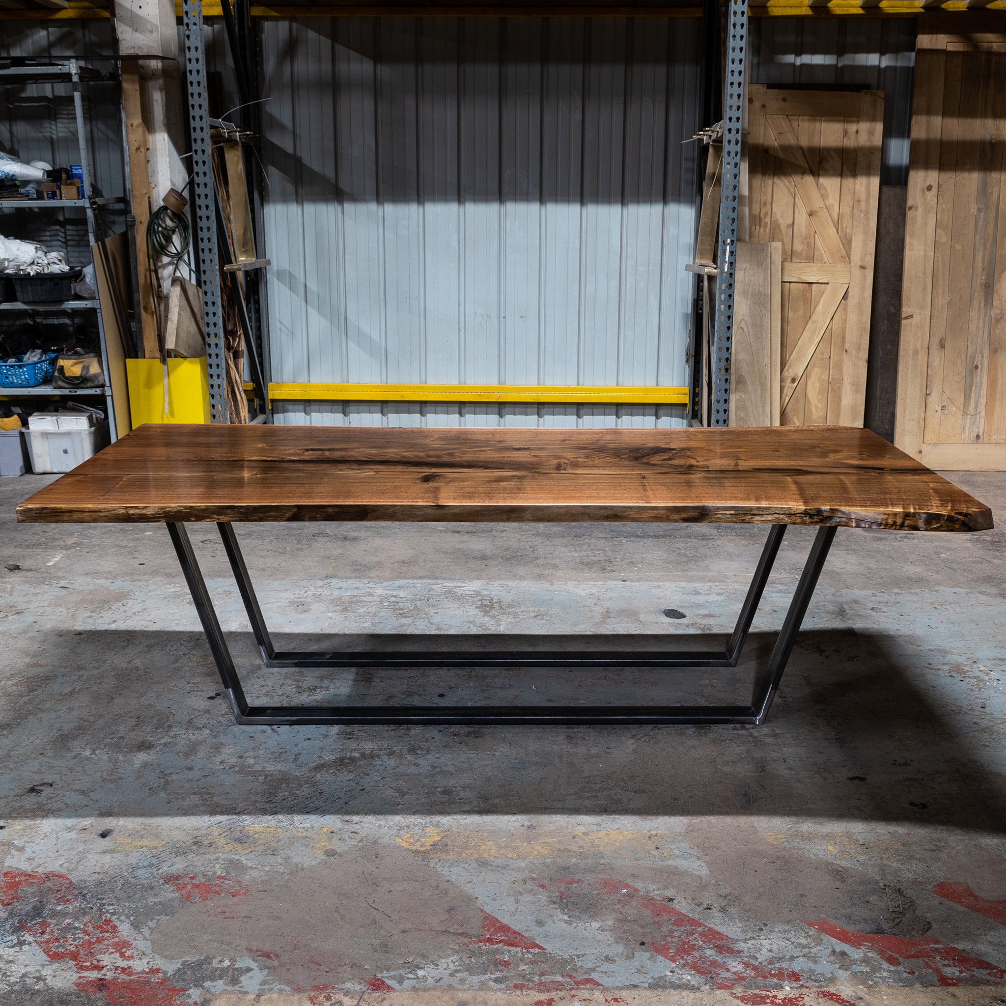 Book Matched Live Edge Dining Table 1