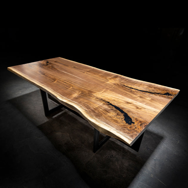 Black Walnut Book Matched Live Edge Dining Table