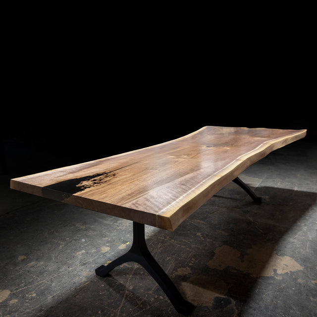 Black Walnut Single Slab Live Edge Dining Table 6