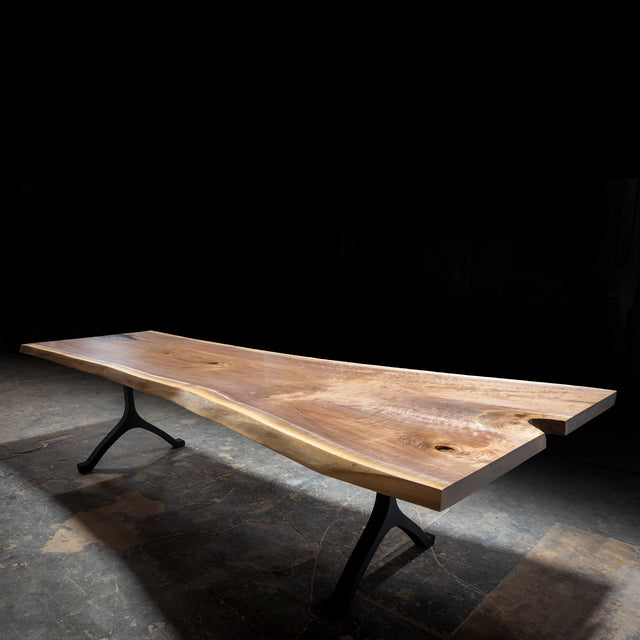 Black Walnut Single Slab Live Edge Dining Table 7