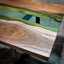 Black Walnut Live Edge River Table with Glass Inlay 5