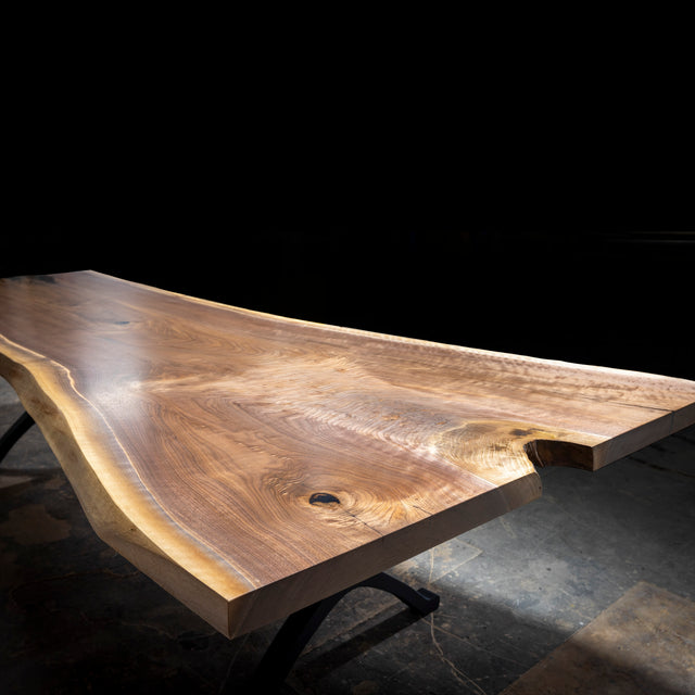 Black Walnut Single Slab Live Edge Dining Table 8