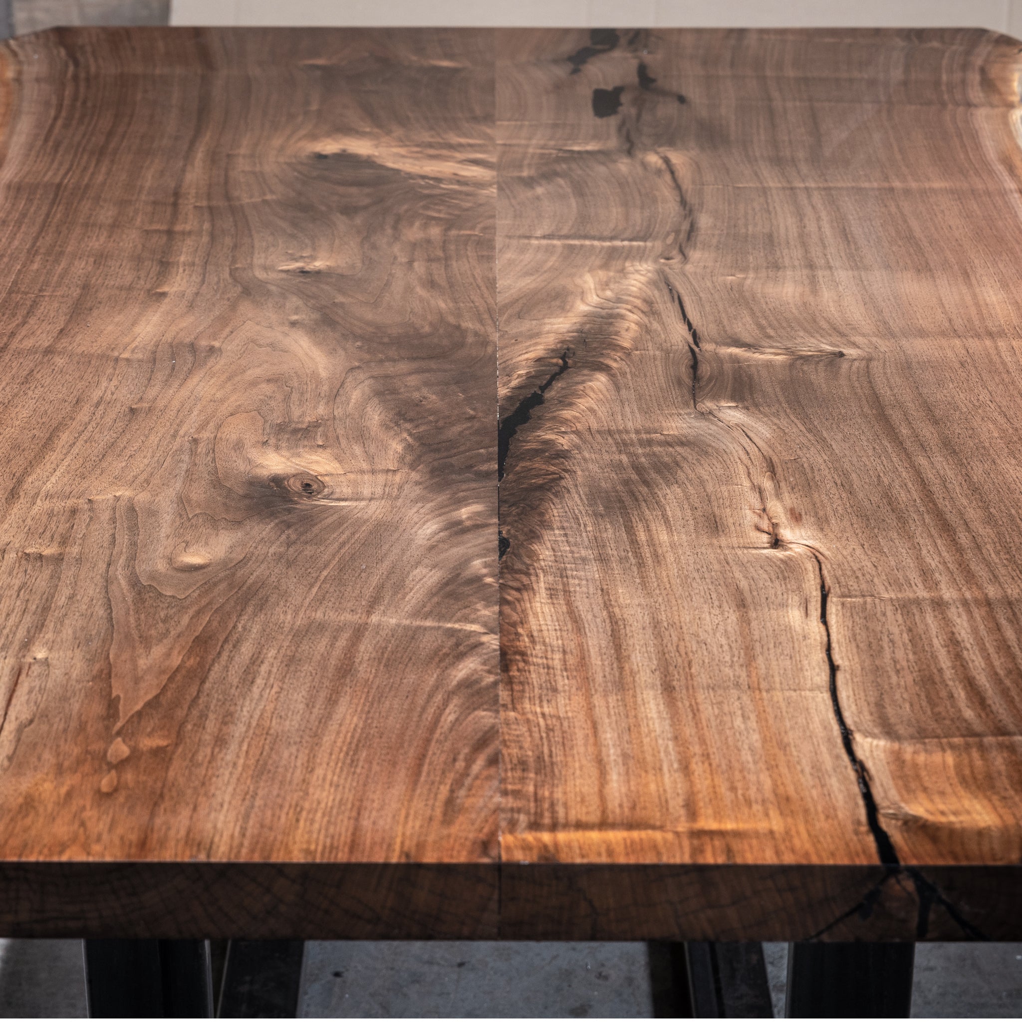 Book Matched Live Edge Dining Table 2