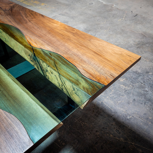 Bathroom Vanity with Live Edge Top Shelf Chicago Makers Studio