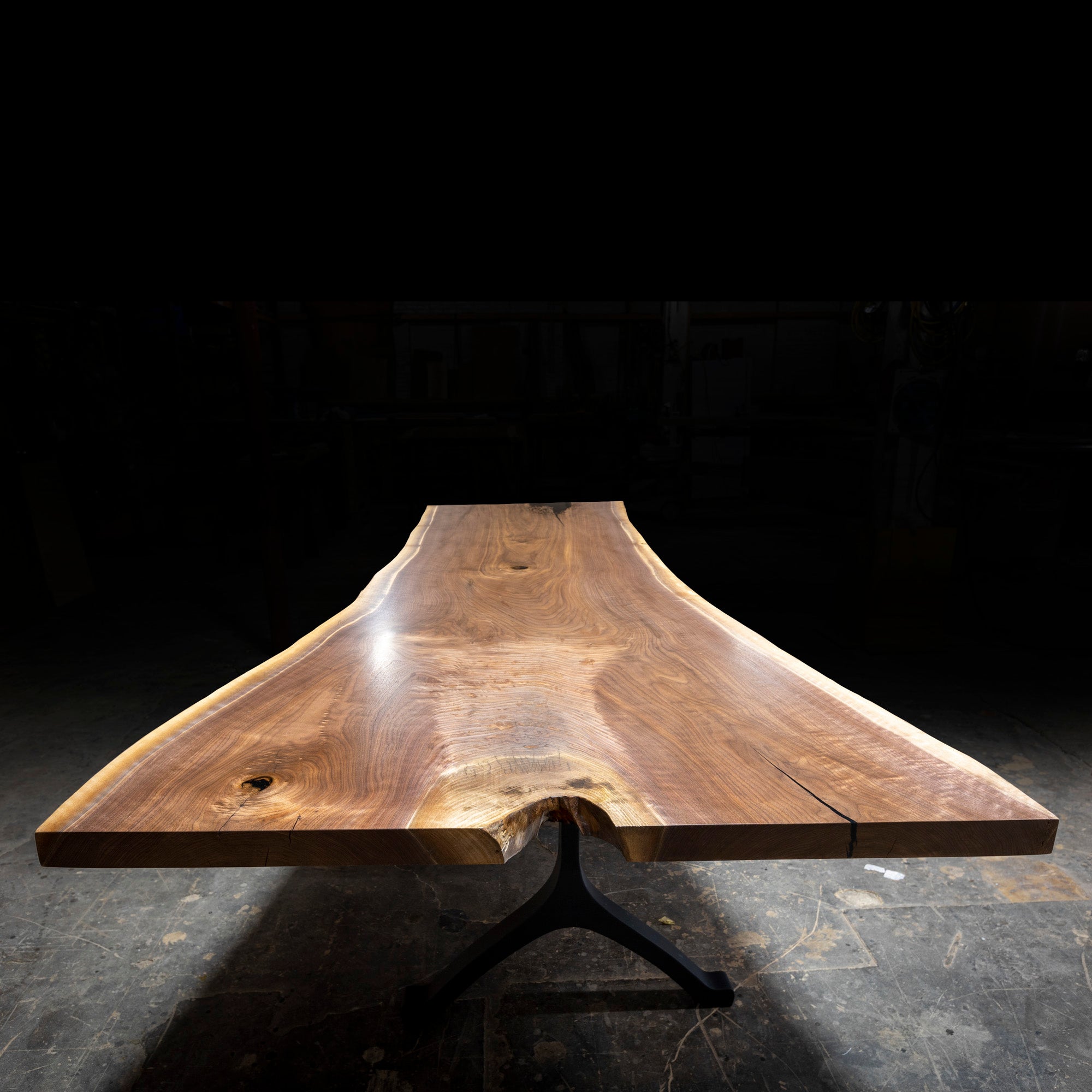 Black Walnut Single Slab Live Edge Dining Table 9