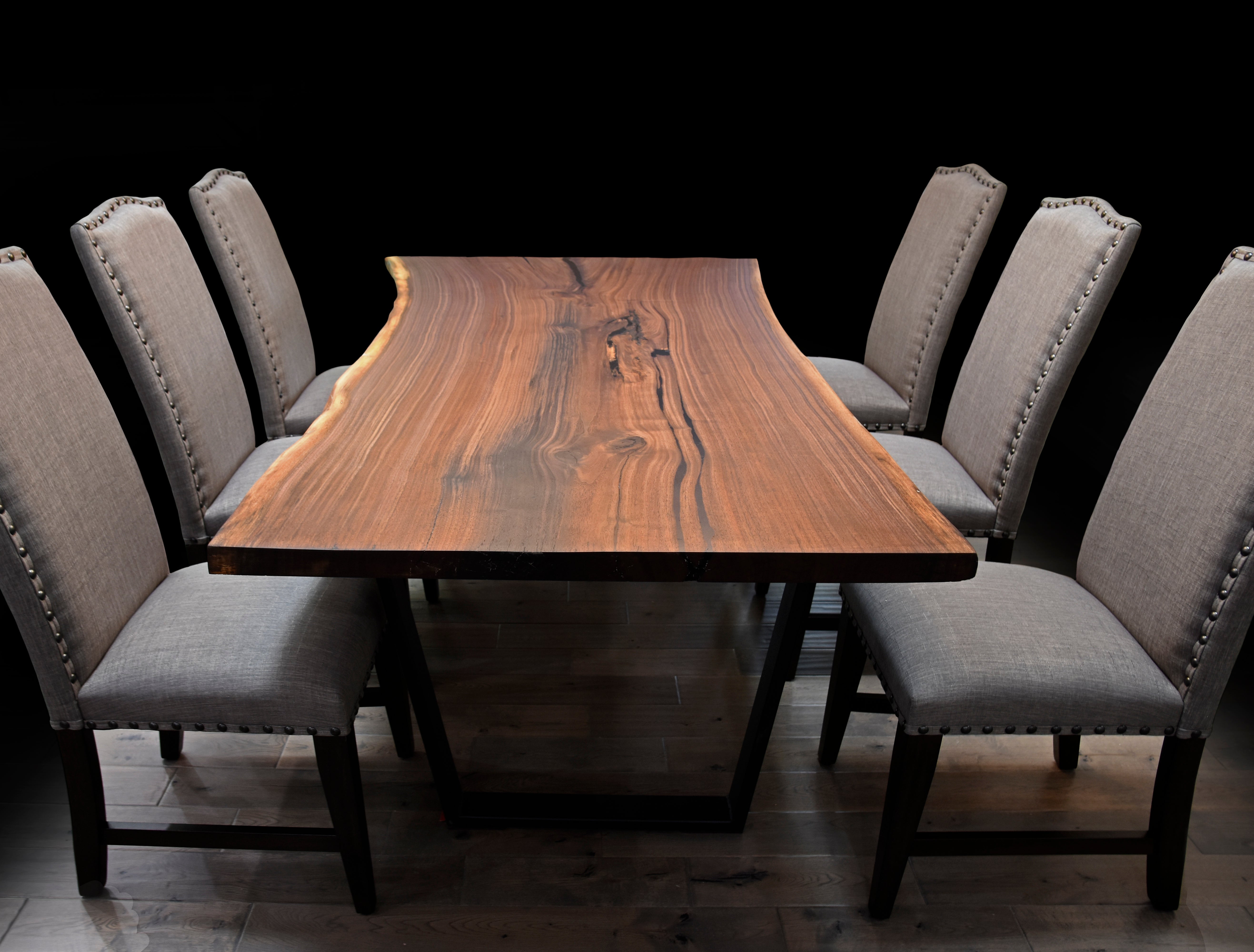 Single Slab Black Walnut Live Edge Dining Table