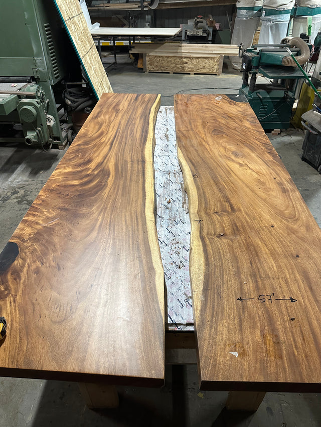 Black Walnut Live Edge River Epoxy Dining Table