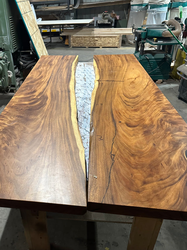 Black Walnut Live Edge River Epoxy Dining Table