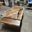 Black Walnut Dining Table with Live Edge and Single Slab