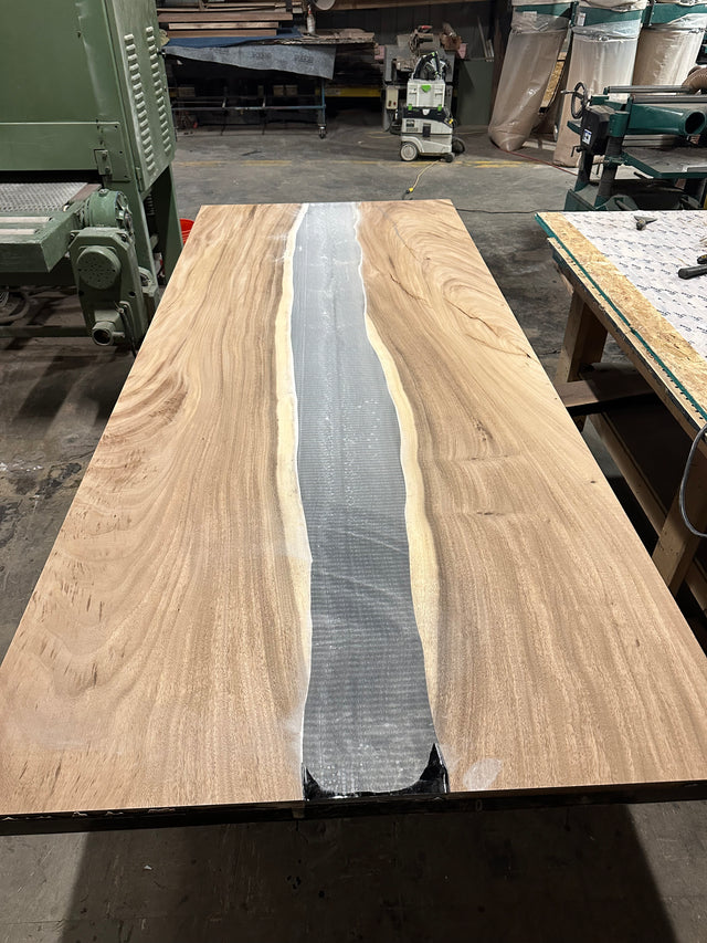 Black Walnut Live Edge River Epoxy Dining Table