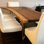 Black Walnut Live Edge Dining Table with Single Slab