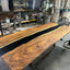 Black Walnut Live Edge River Epoxy Dining Table