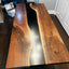 Black Walnut Live Edge River Epoxy Dining Table