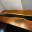 Black Walnut Live Edge River Epoxy Dining Table